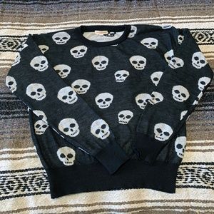 Zenana Outfitters Womens Skull Sweater
